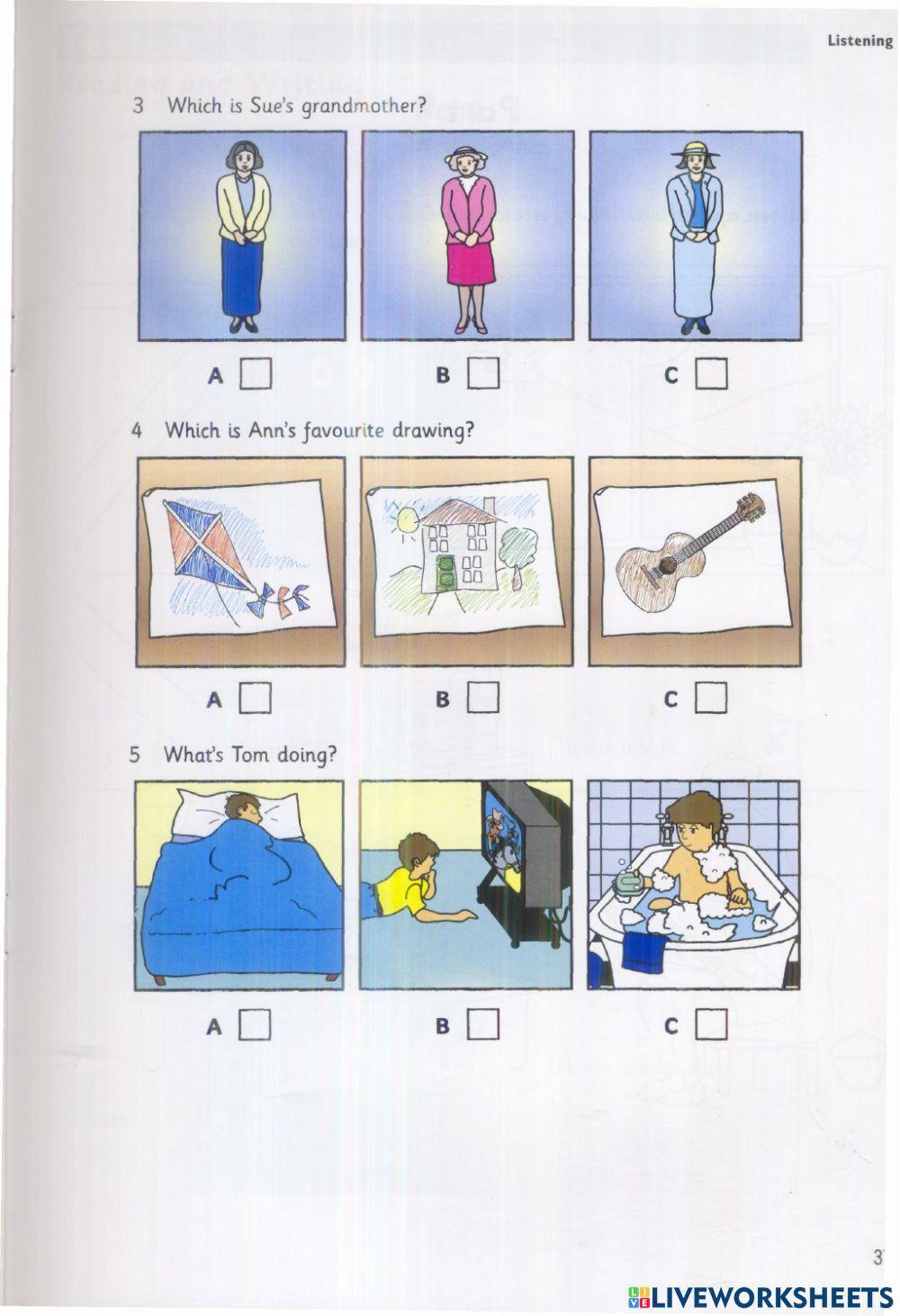 Starters - Test 3 - Book 4 - Listening