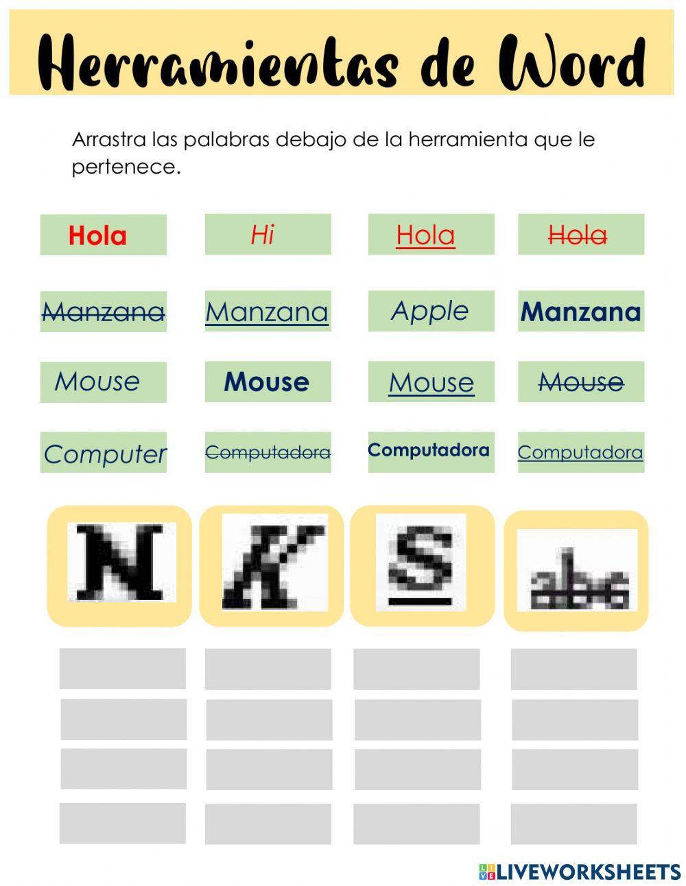Herramientas de WORD