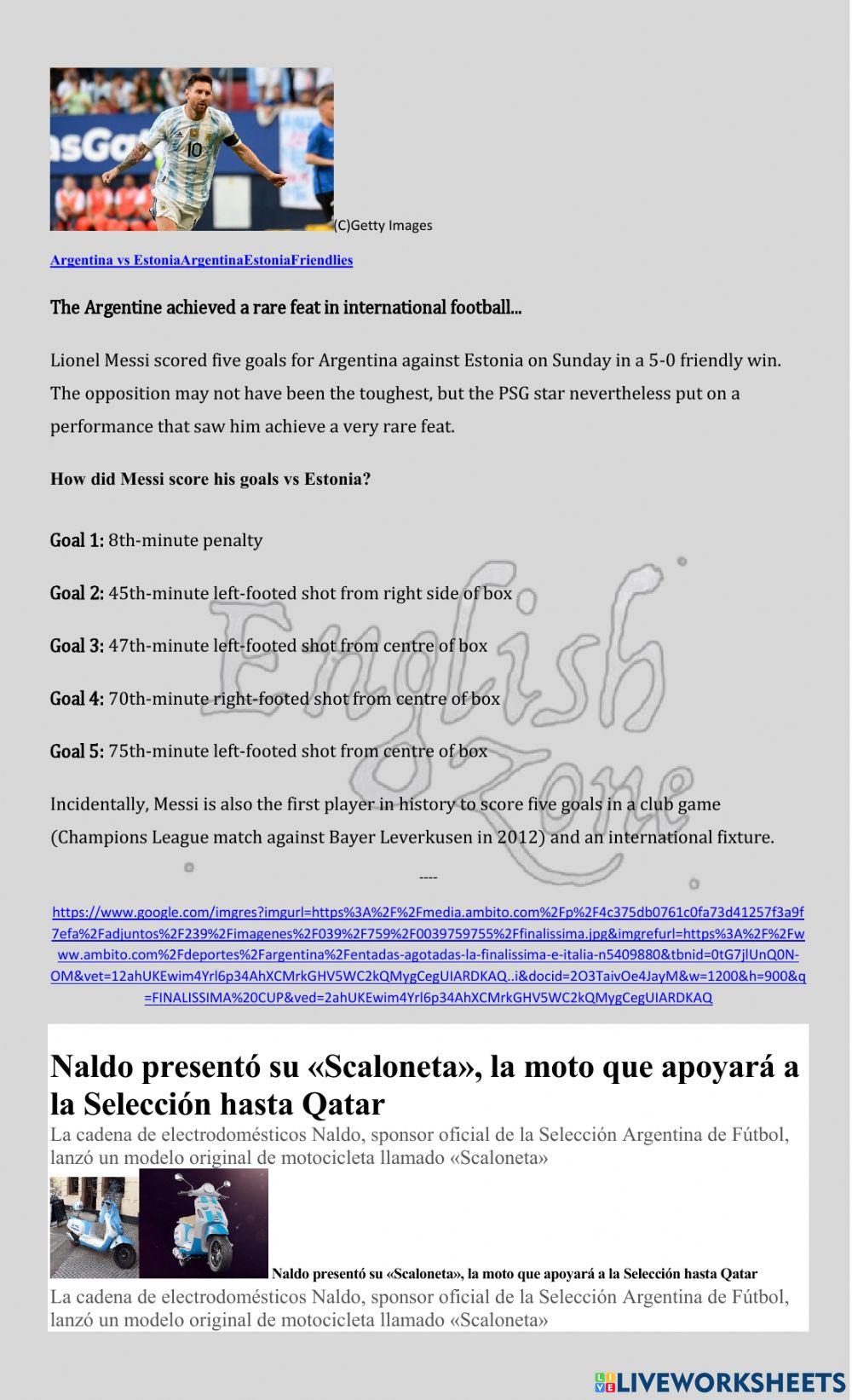 Breaking News Argentina wins Finalissima