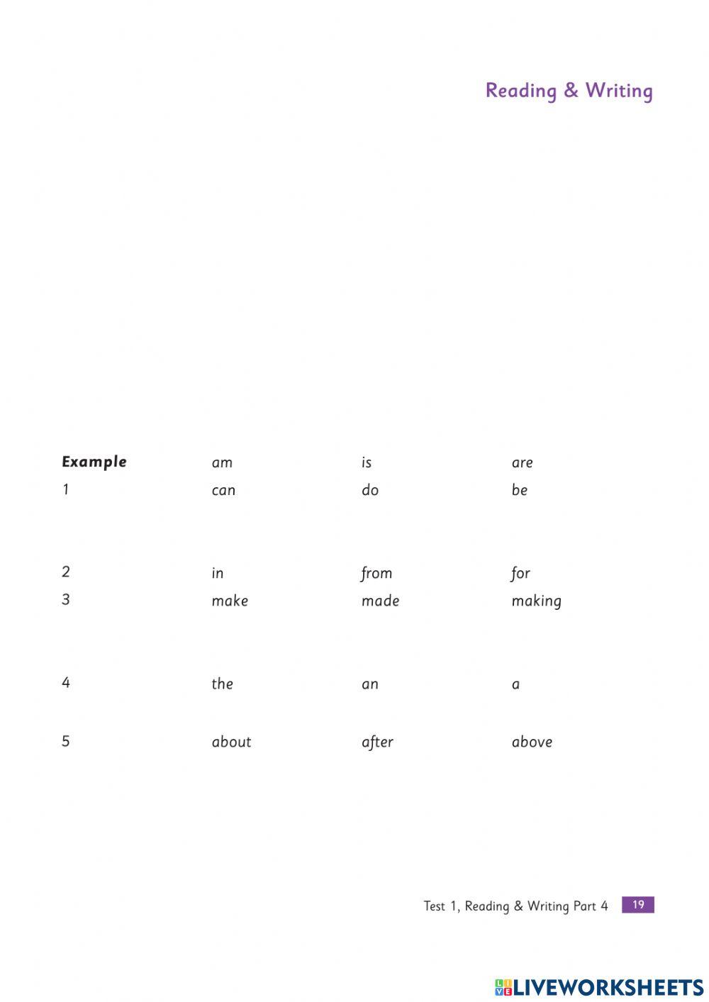 Mover test 1 reading and writing