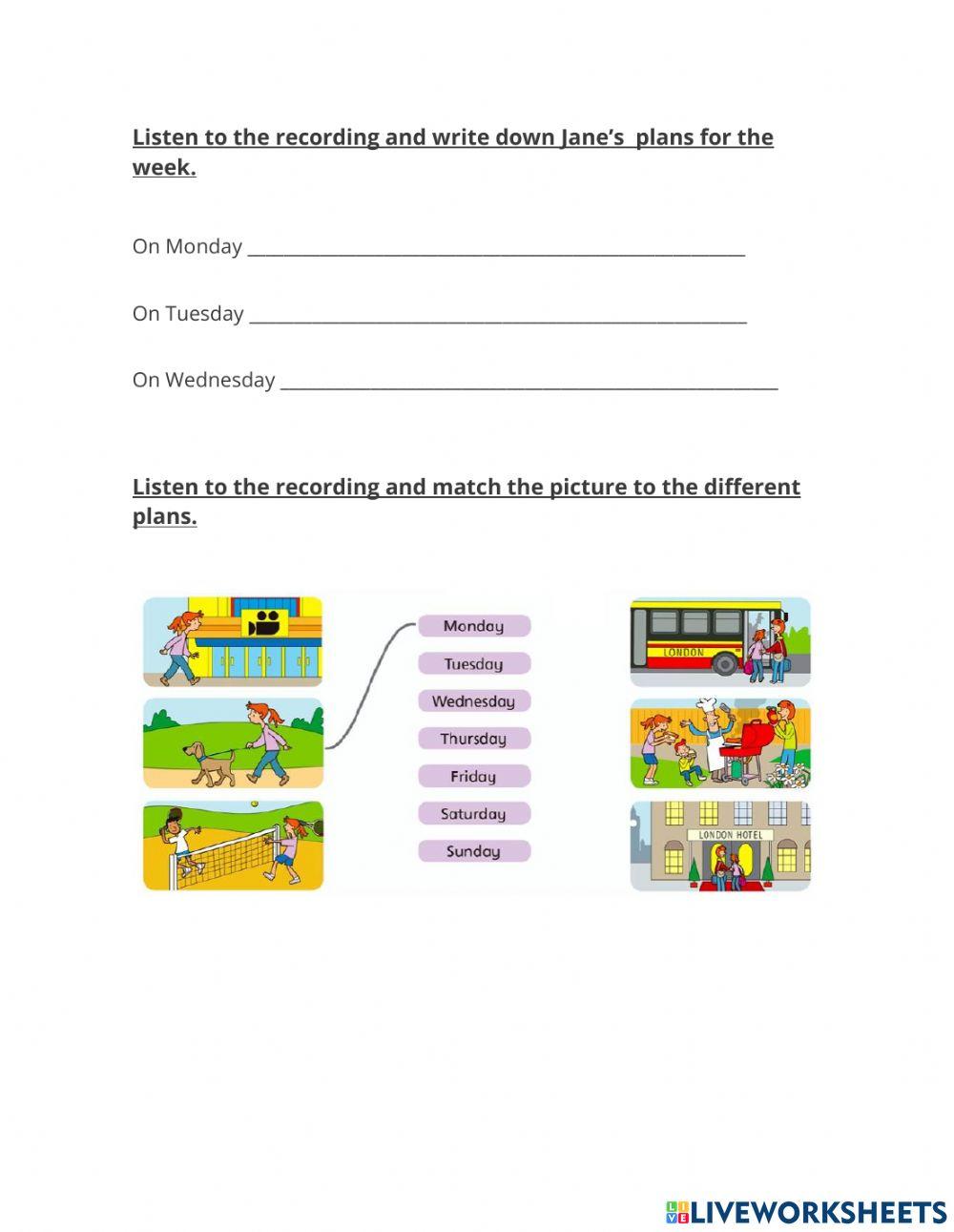 Examen present perfect going to