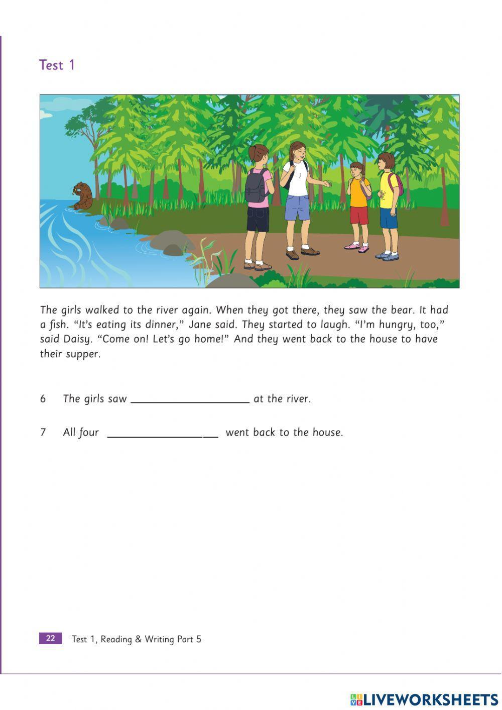 Mover test 1 reading and writing part 5-6