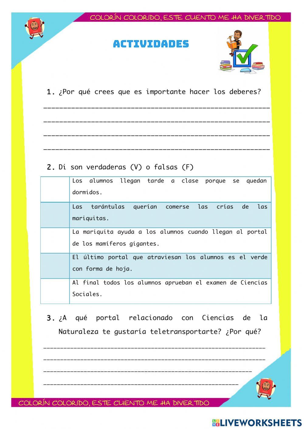 Un mes sin deberes y un examen