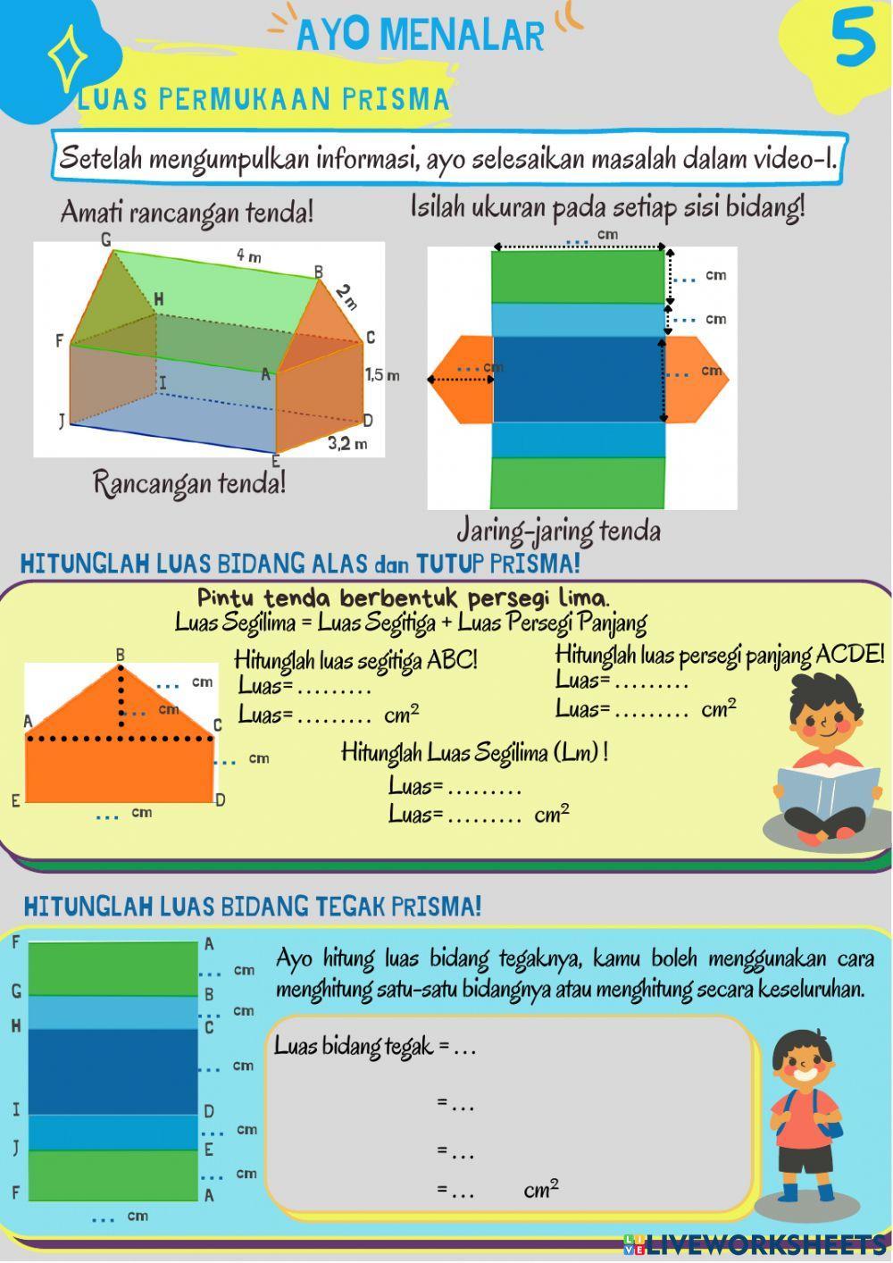 Bismillah luas permukaan dan volume prisma