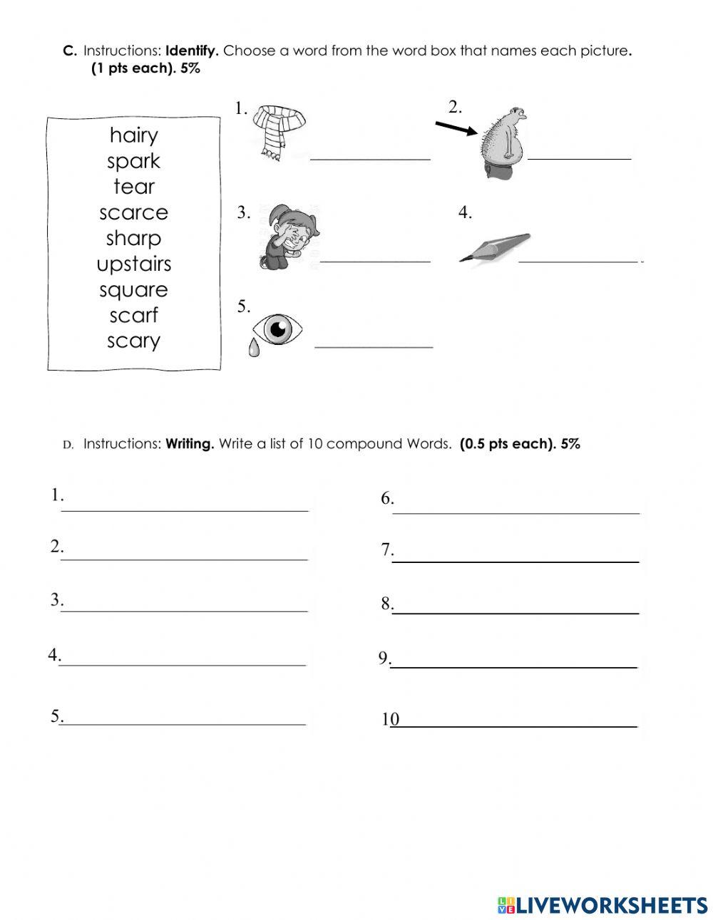 Spelling Exam 4th II Partial