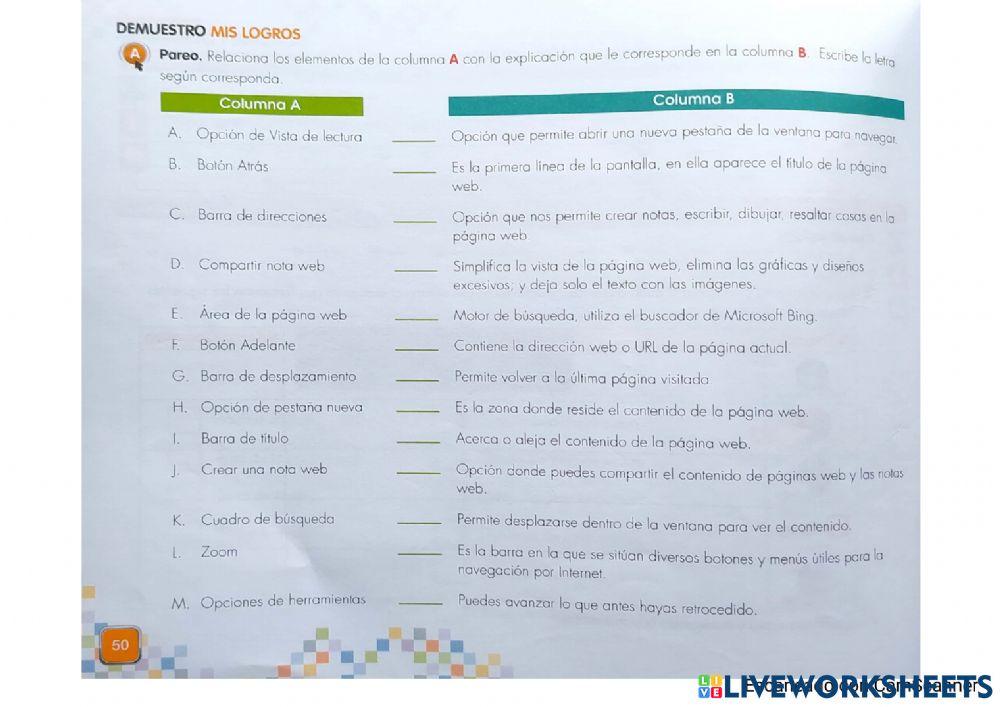 Hoja de trabajo interactiva 6p