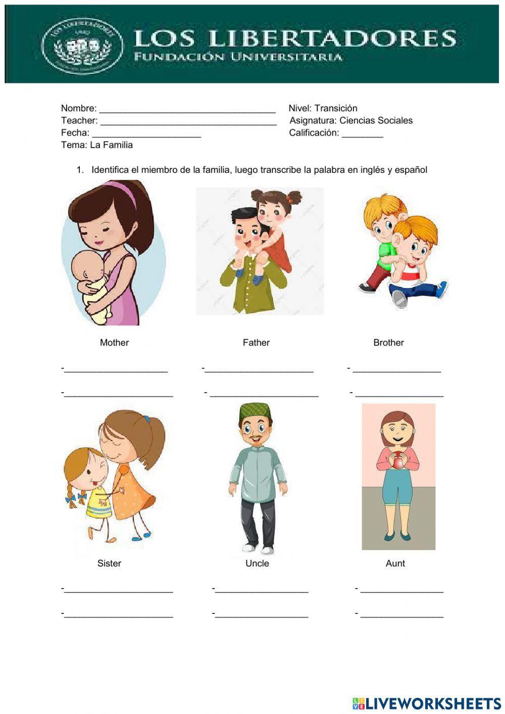 La familia en ingles