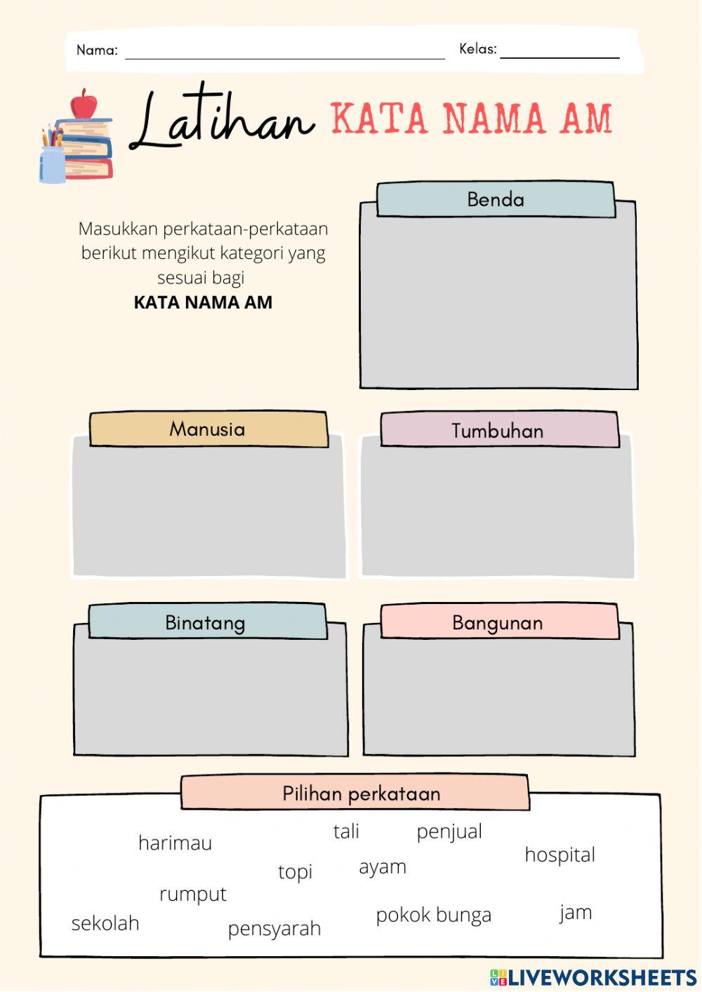 Latihan Kata Nama