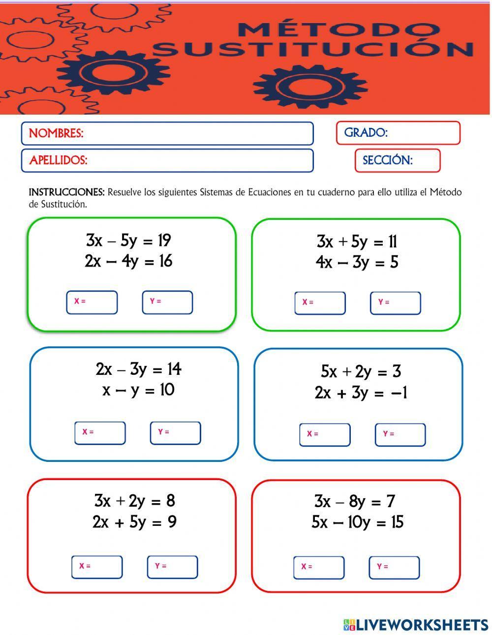 Método de Sustitución
