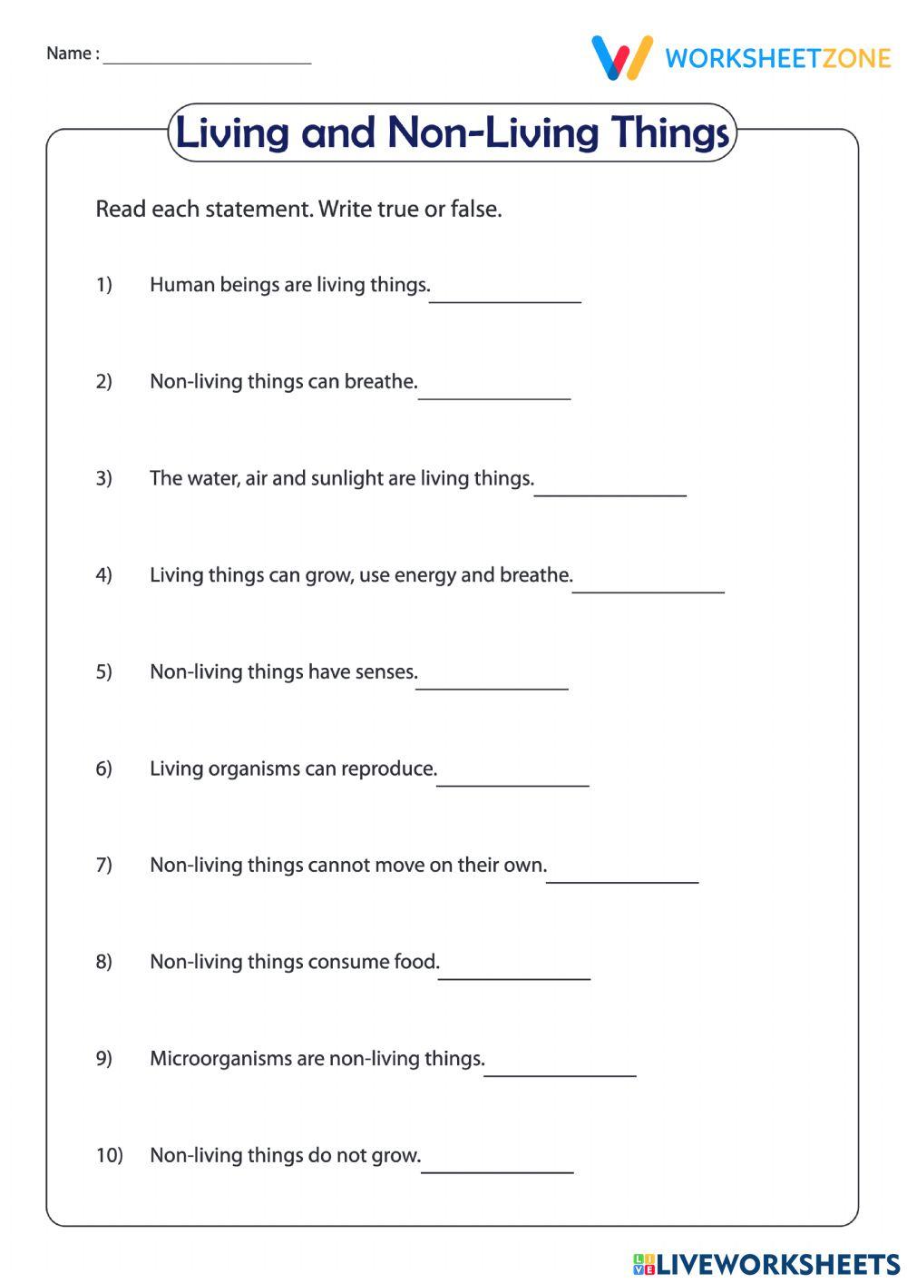 Living and non-living things