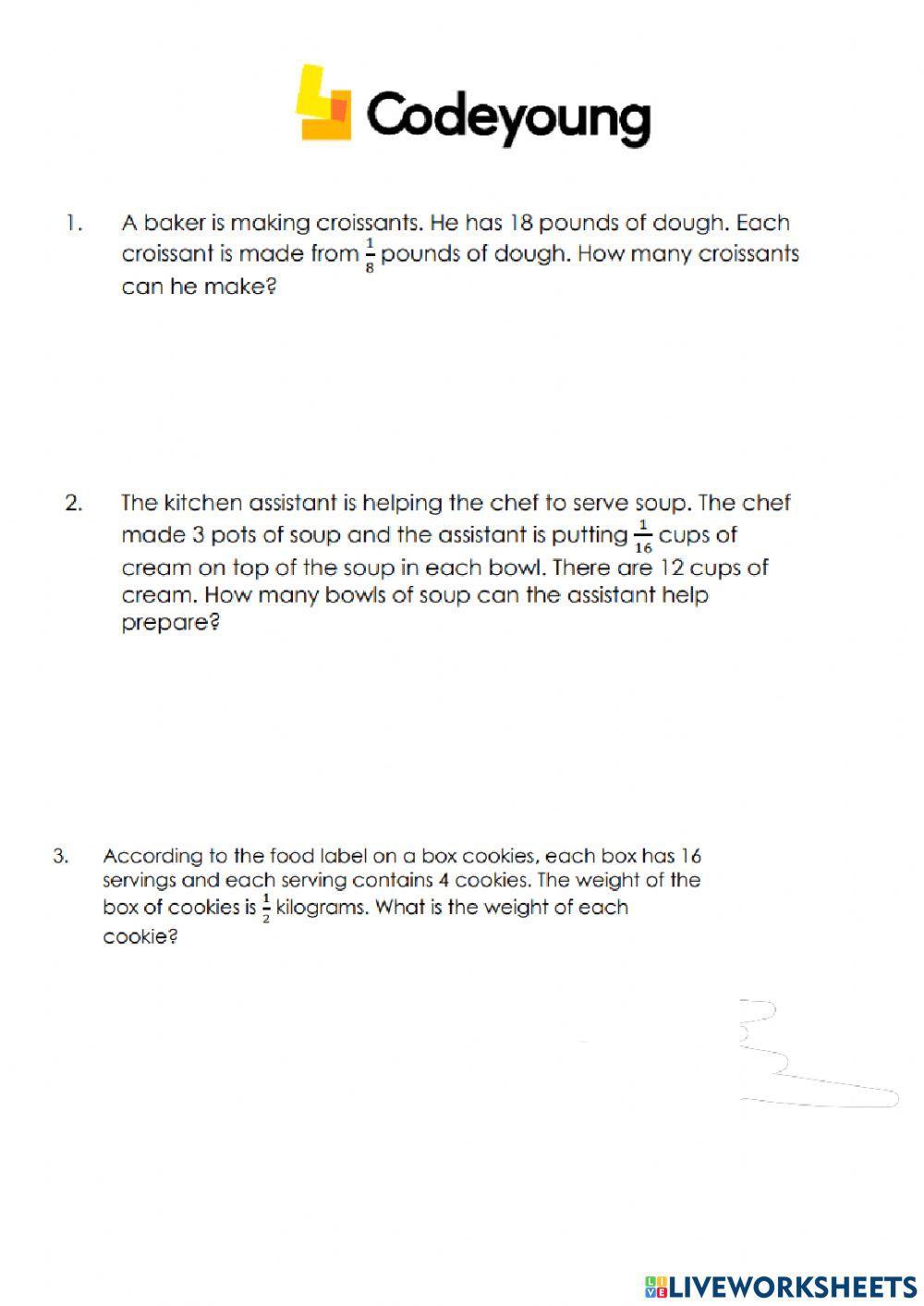 Division of Fractions Advanced