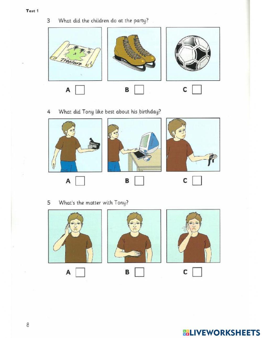 Movers 7 - T1 - Listening 4