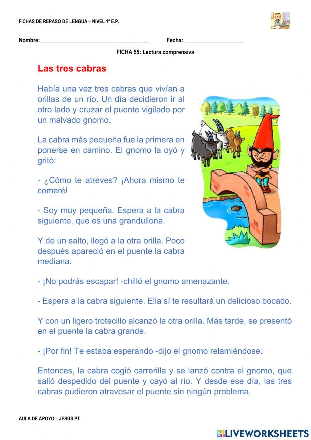 Ficha Lengua 55-1EP-Lectura comprensiva