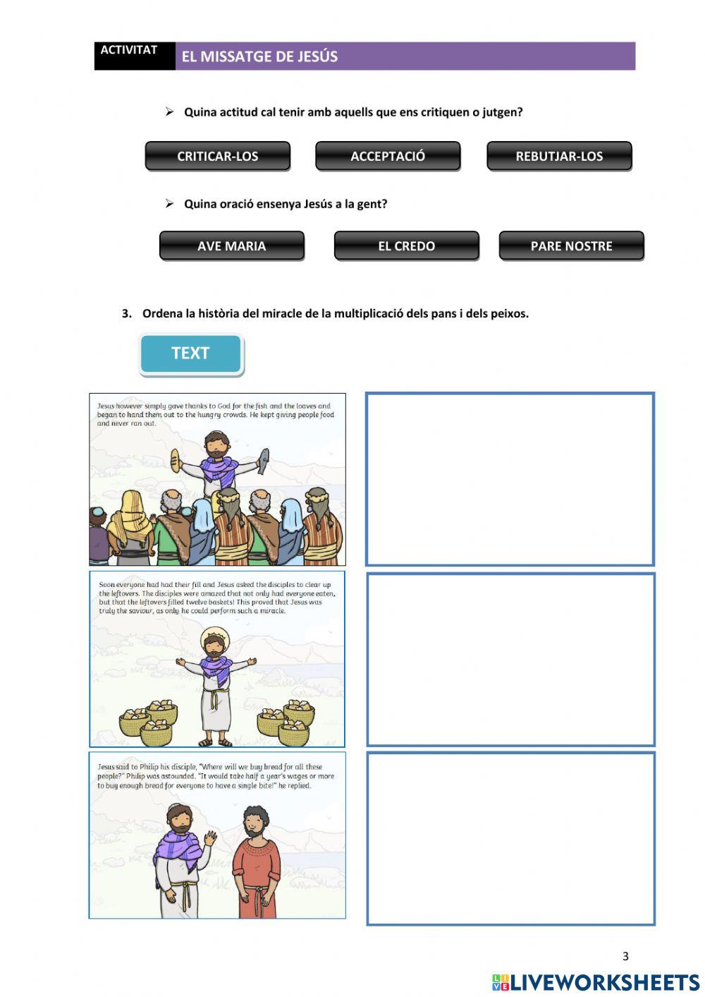 El missatge de Jesús