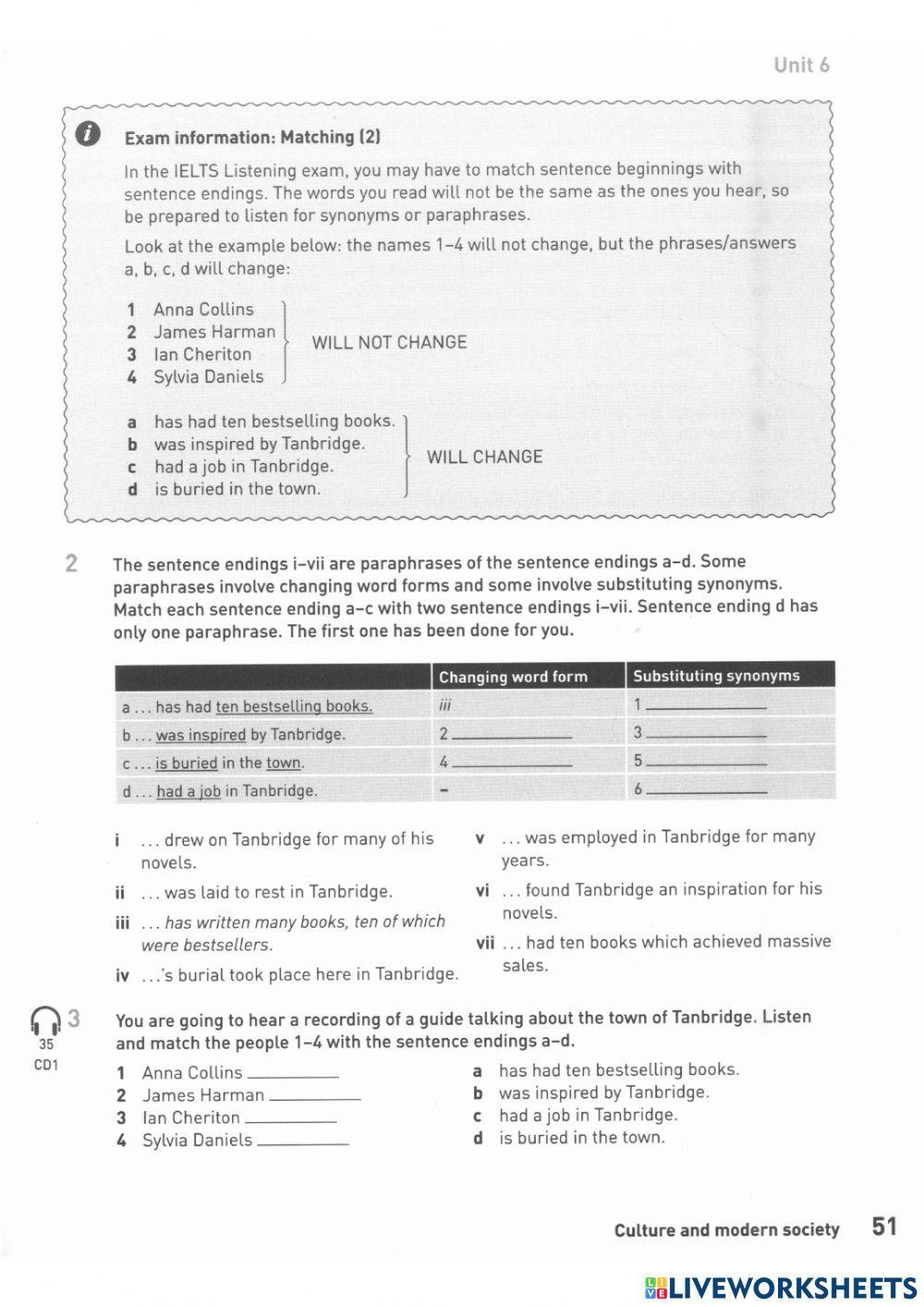 IELTS Listening: Matching & Multiple Choice