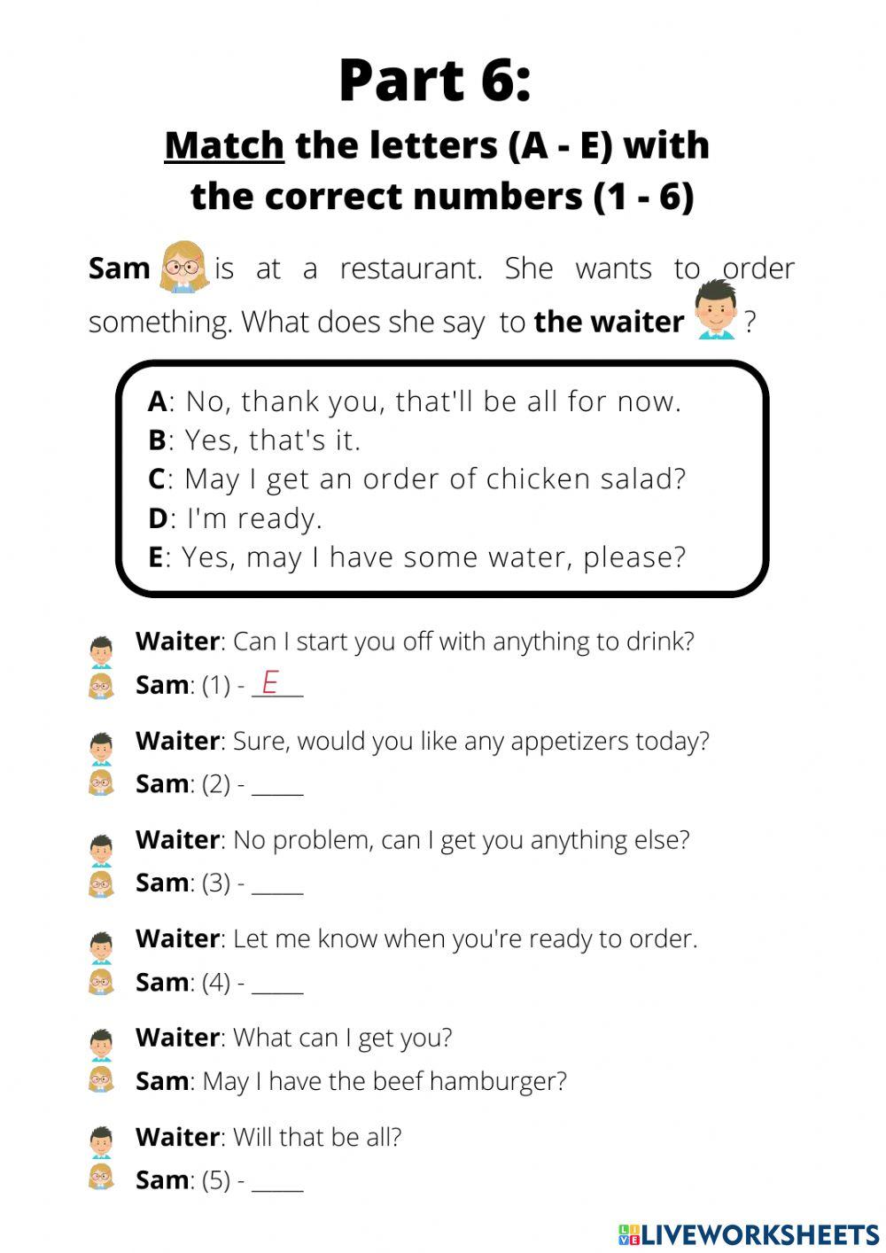 Reading & Writing Test