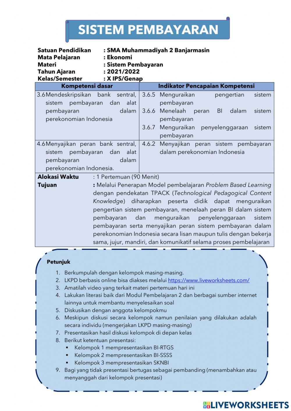 Lkpd sistem pembayaran pertemuan 2