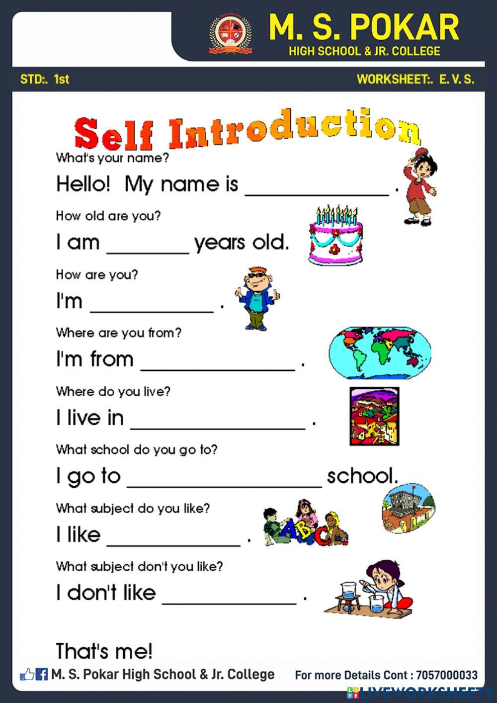 Self introduction