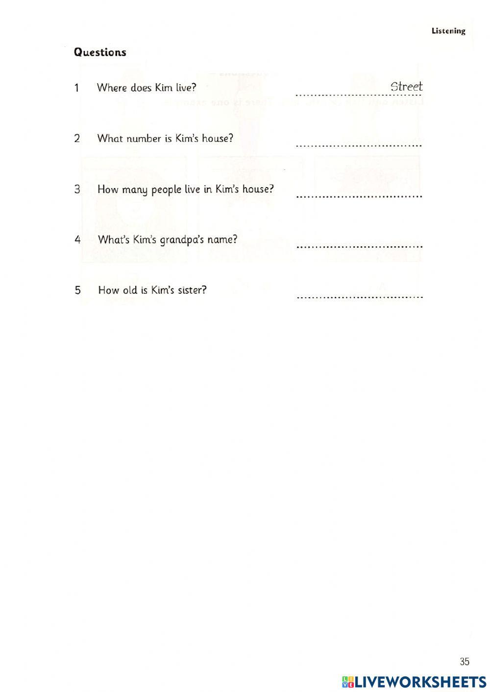 Starters - Test 3 - Book 5 - Listening