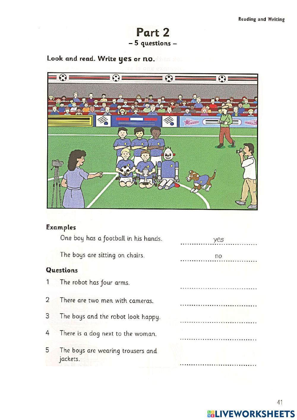 Starters - Test 3 - Book 5 - Reading + Writing