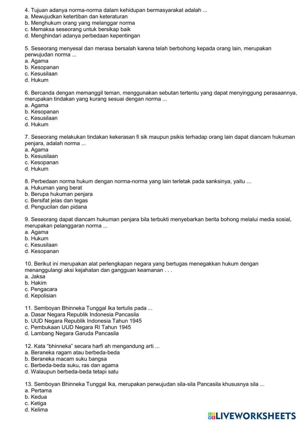 Saol PAT PPKN Kelas 7