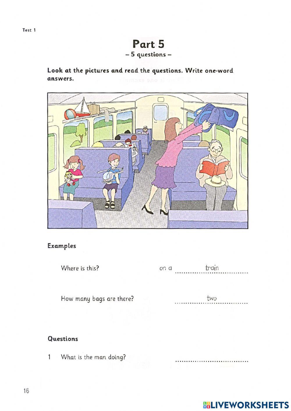 Starters - Test 1 - Book 6 - Reading and Writing