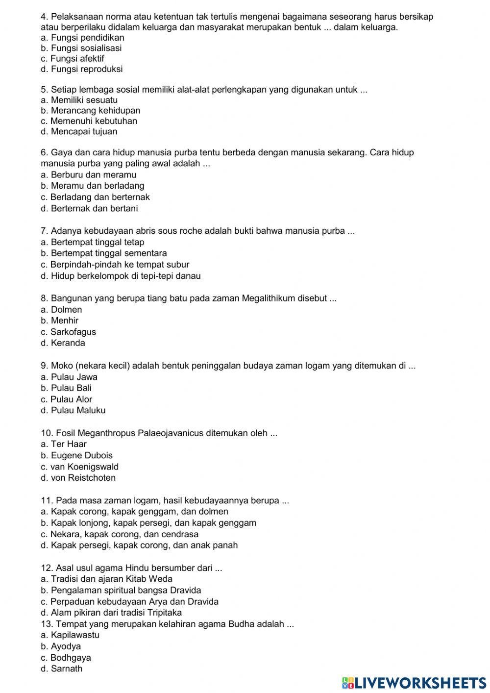 Soal PAT IPS Kelas 8