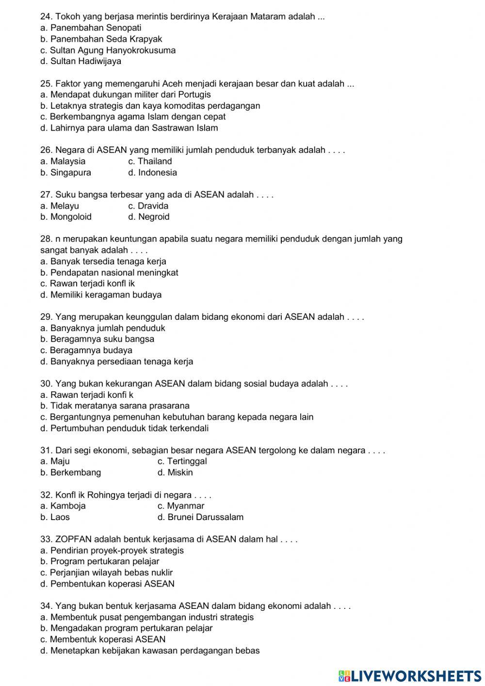 Soal PAT IPS Kelas 8