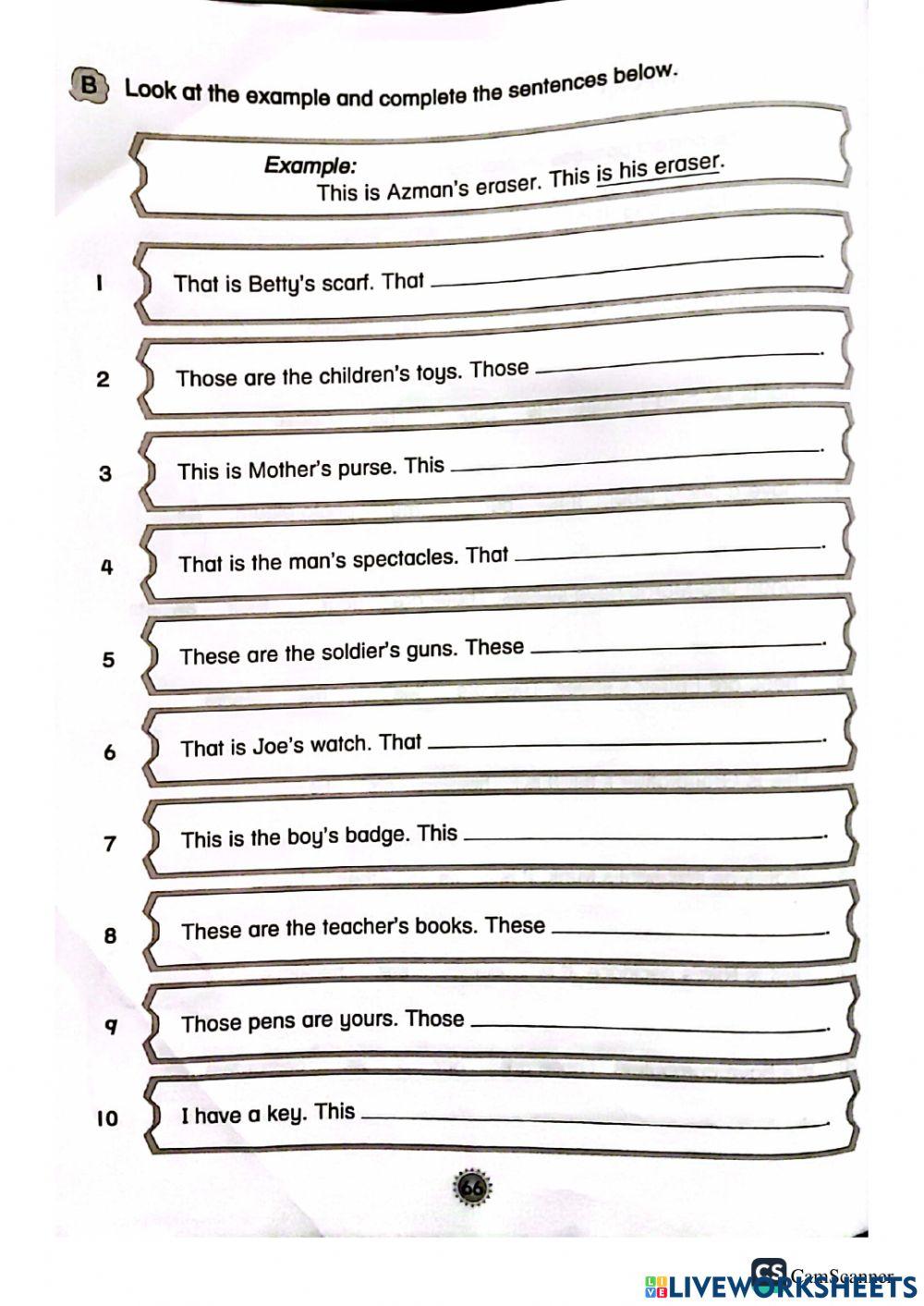 Possessive pronouns