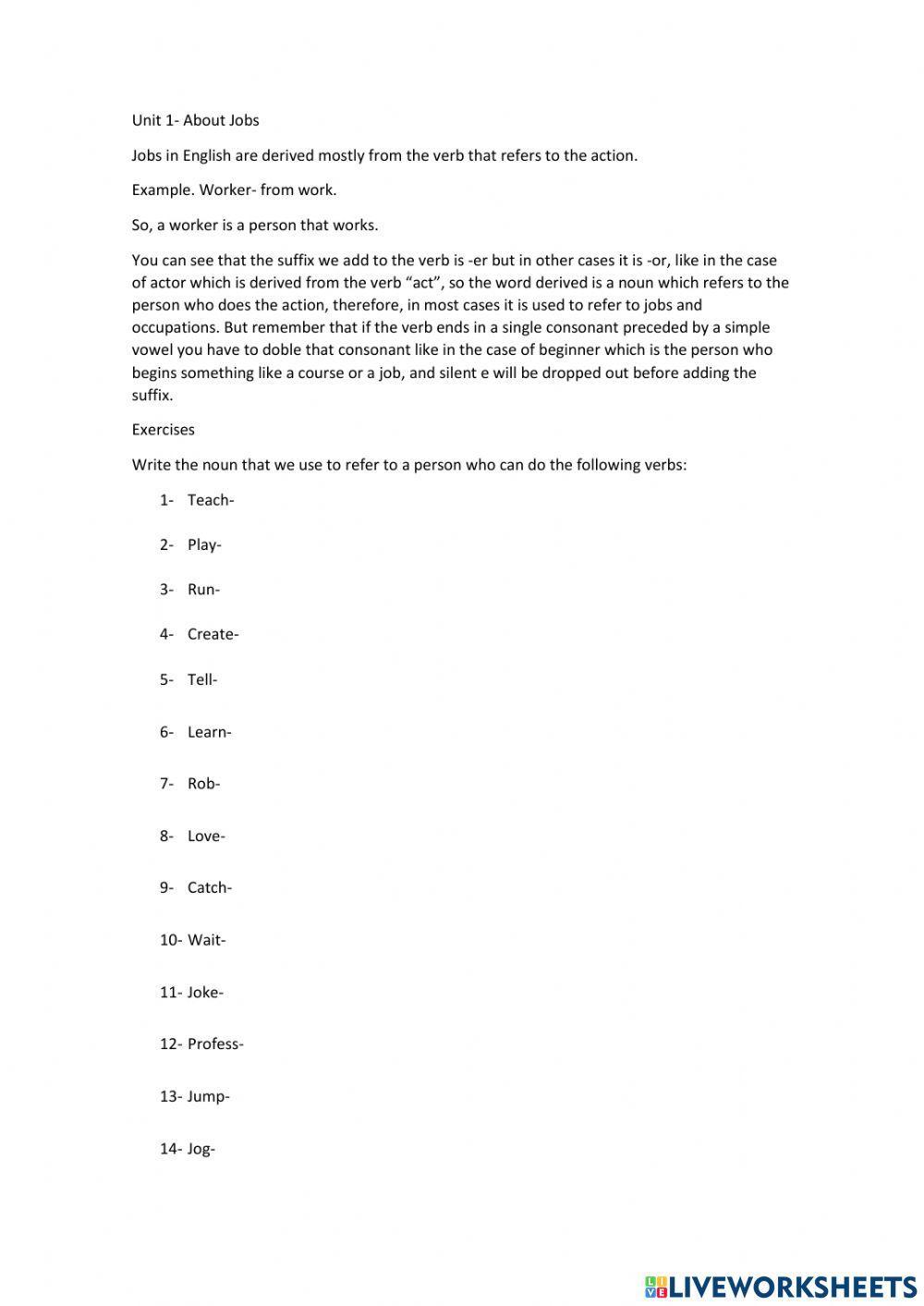 Jobs and actions' doers