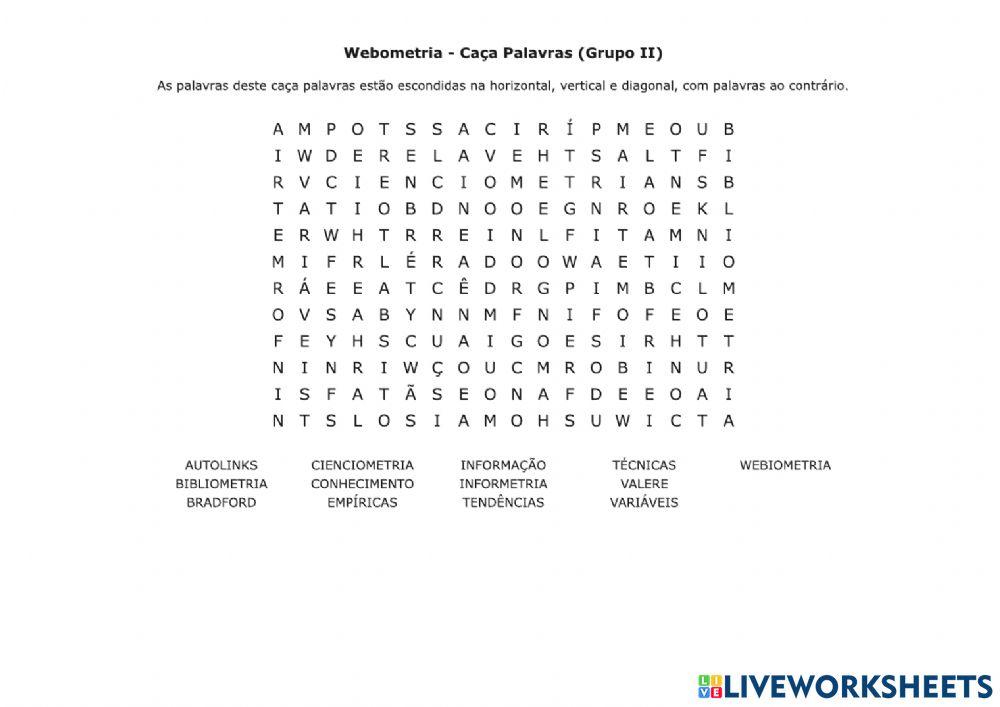 Webometria - (Grupo II)