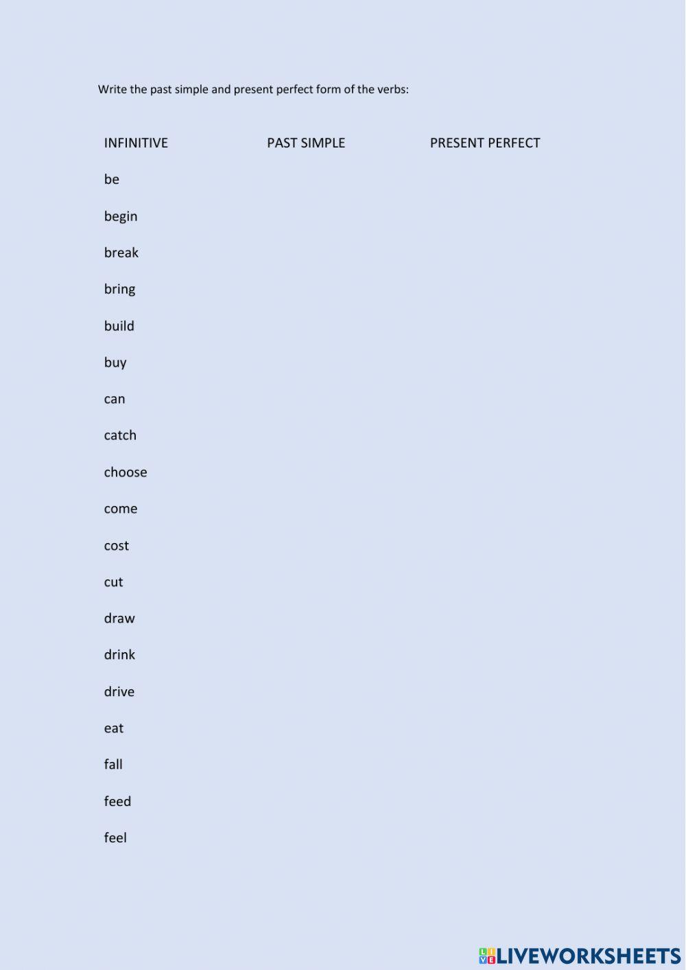 Past simple VS Present perfect