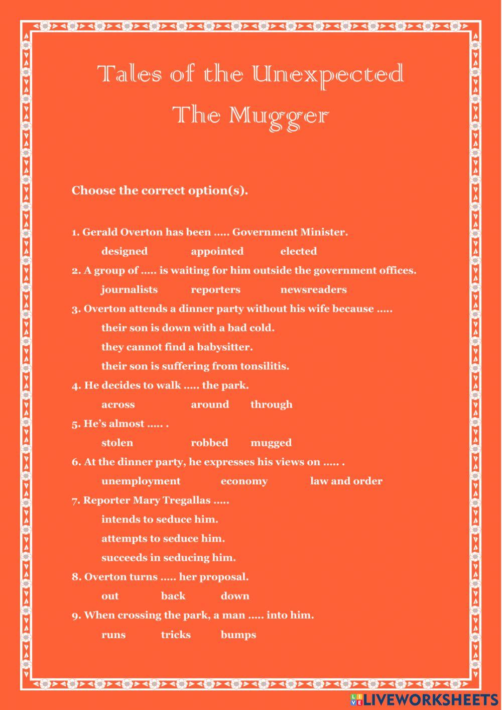 Tales of the Unexpected: The Mugger