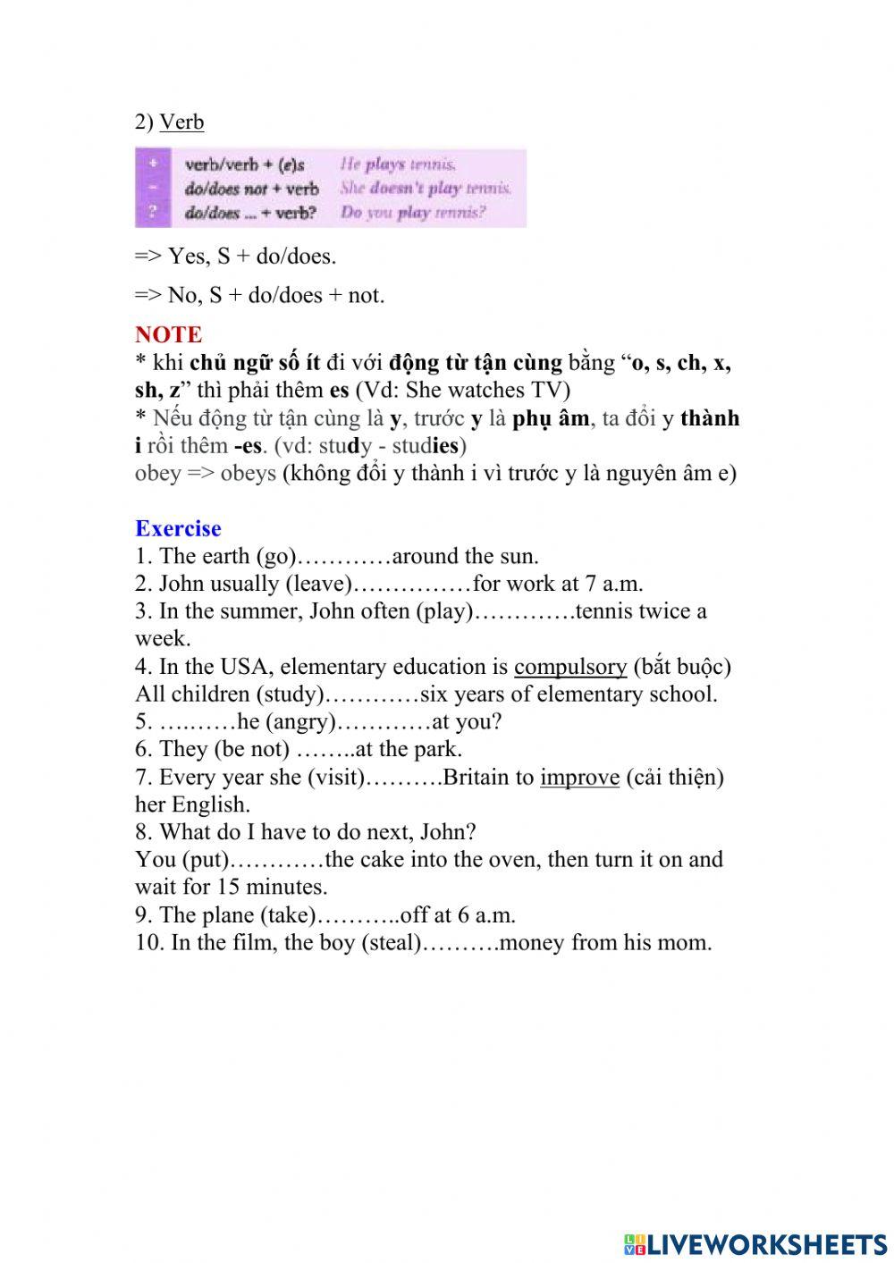 Present simple + present continuous