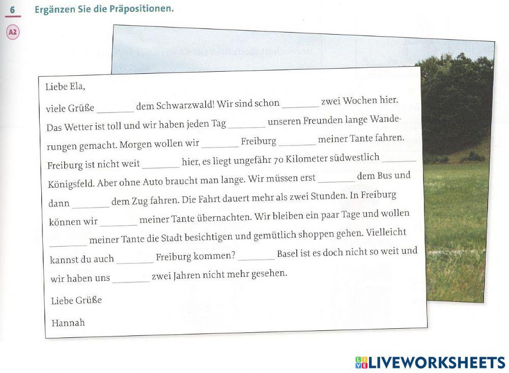 Präpositionen mit Dativ, Gebrauch