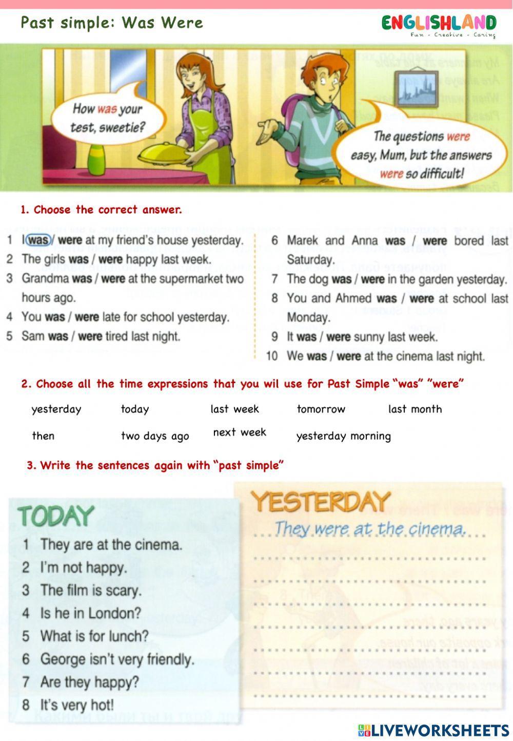 Plurals and Past Simple