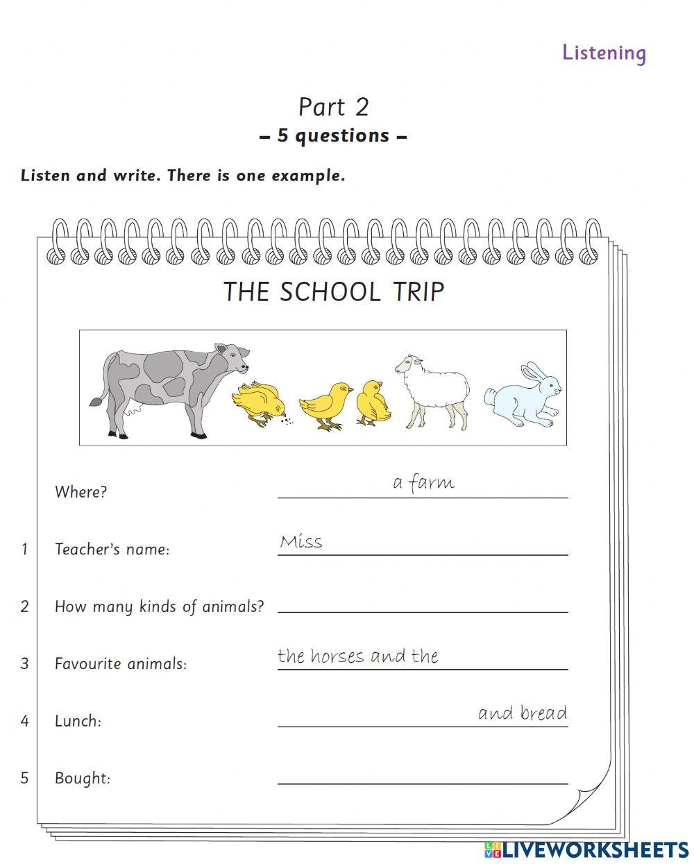 LISTENING PART 2 PLUS TEST 4