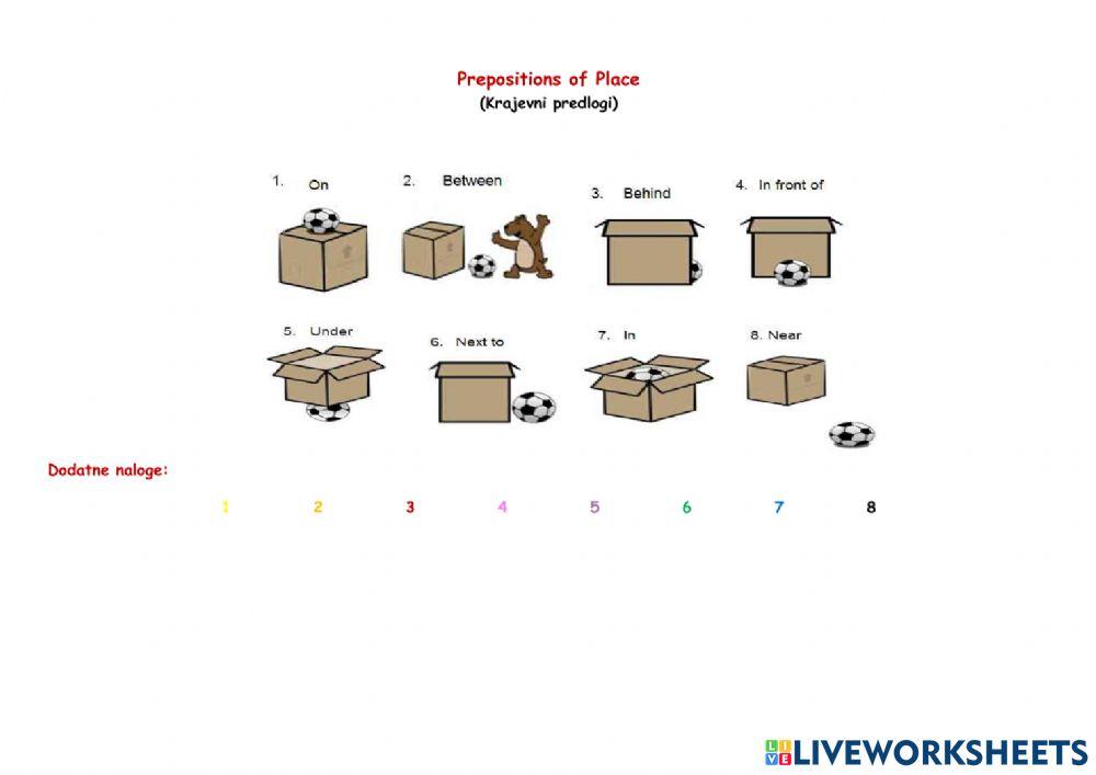 Prepositions of place
