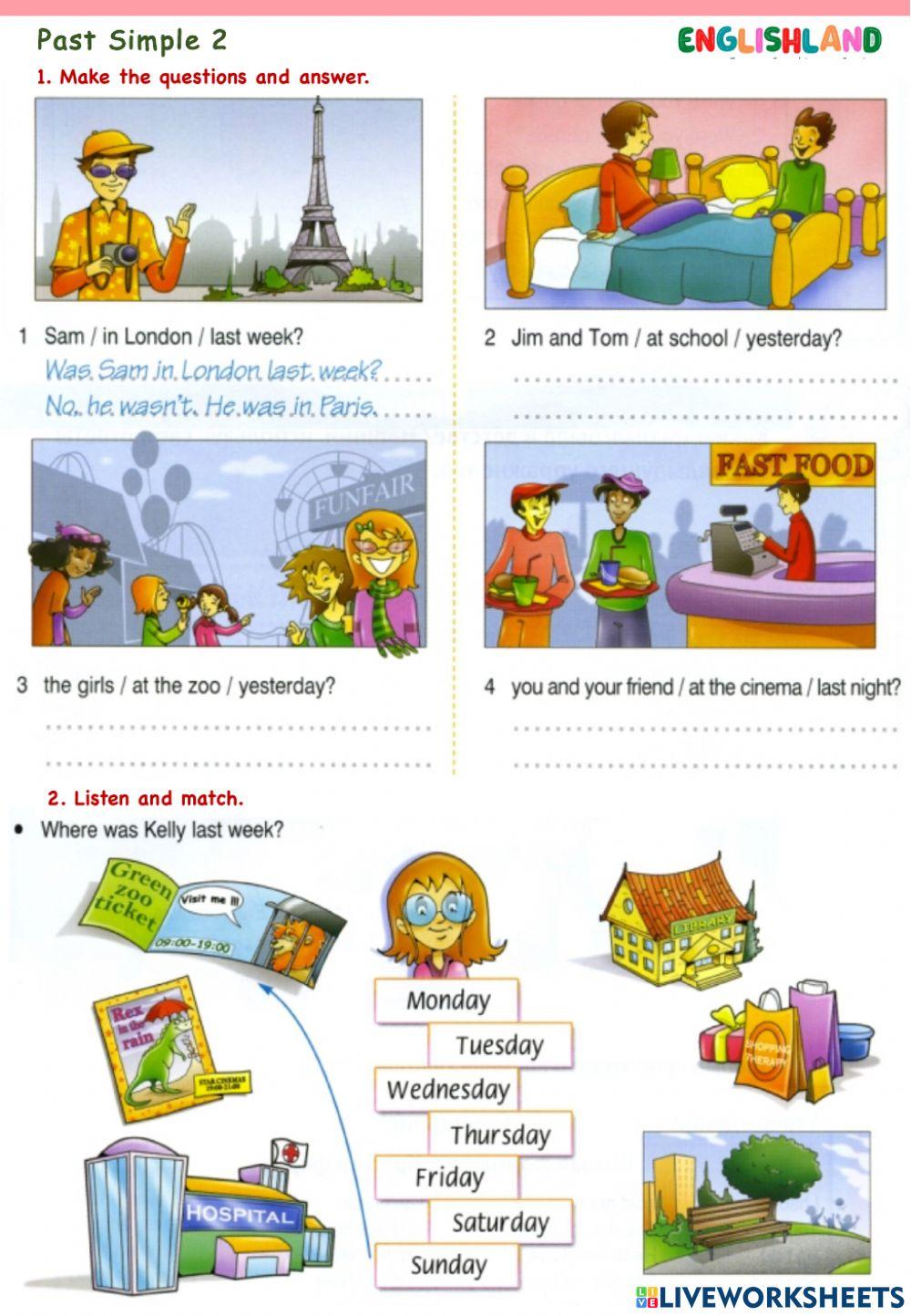 Plurals and Past simple 2