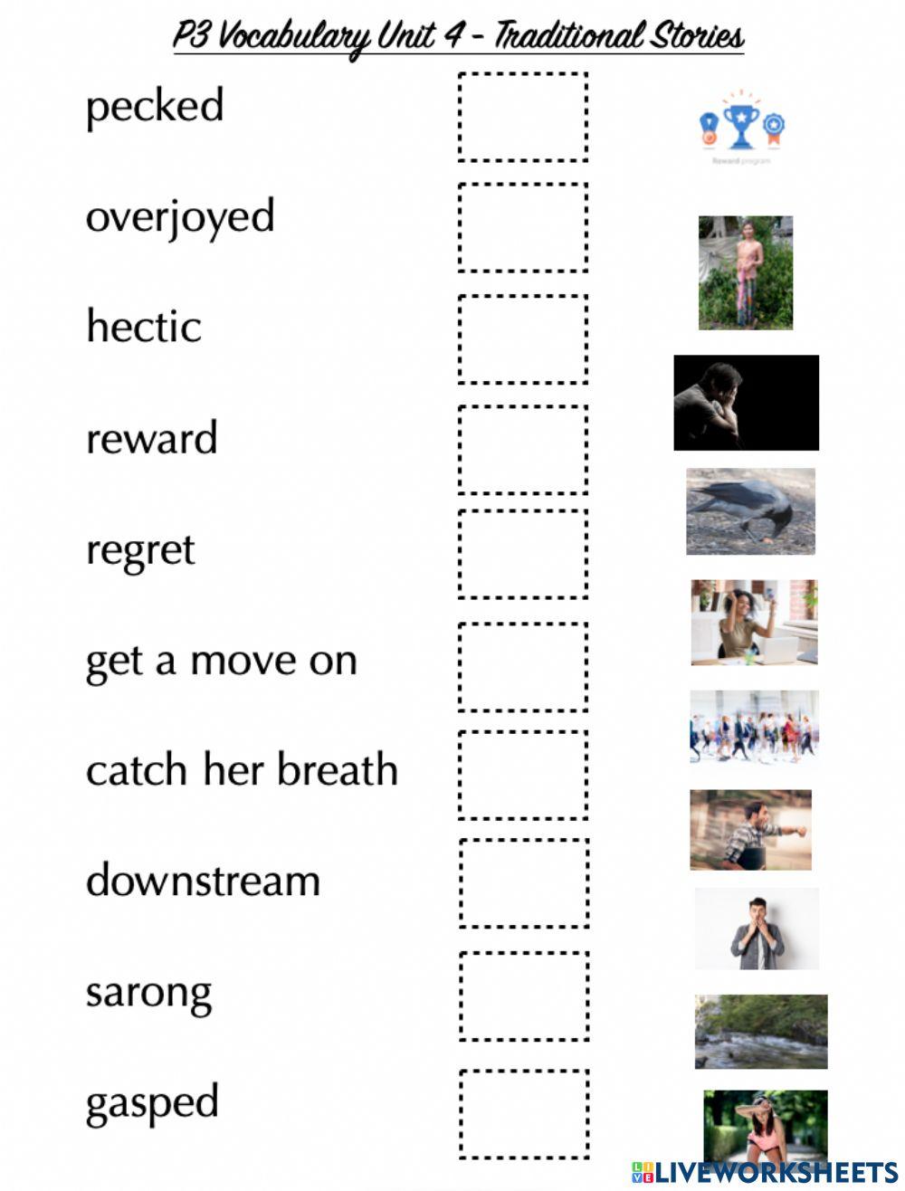 P3 Unit 4 Vocabulary Assessment