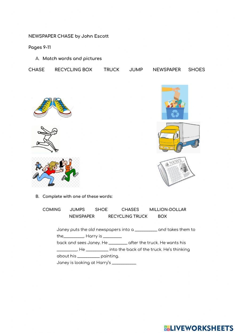 Story: Newspaper Chase (Pages 9-11)