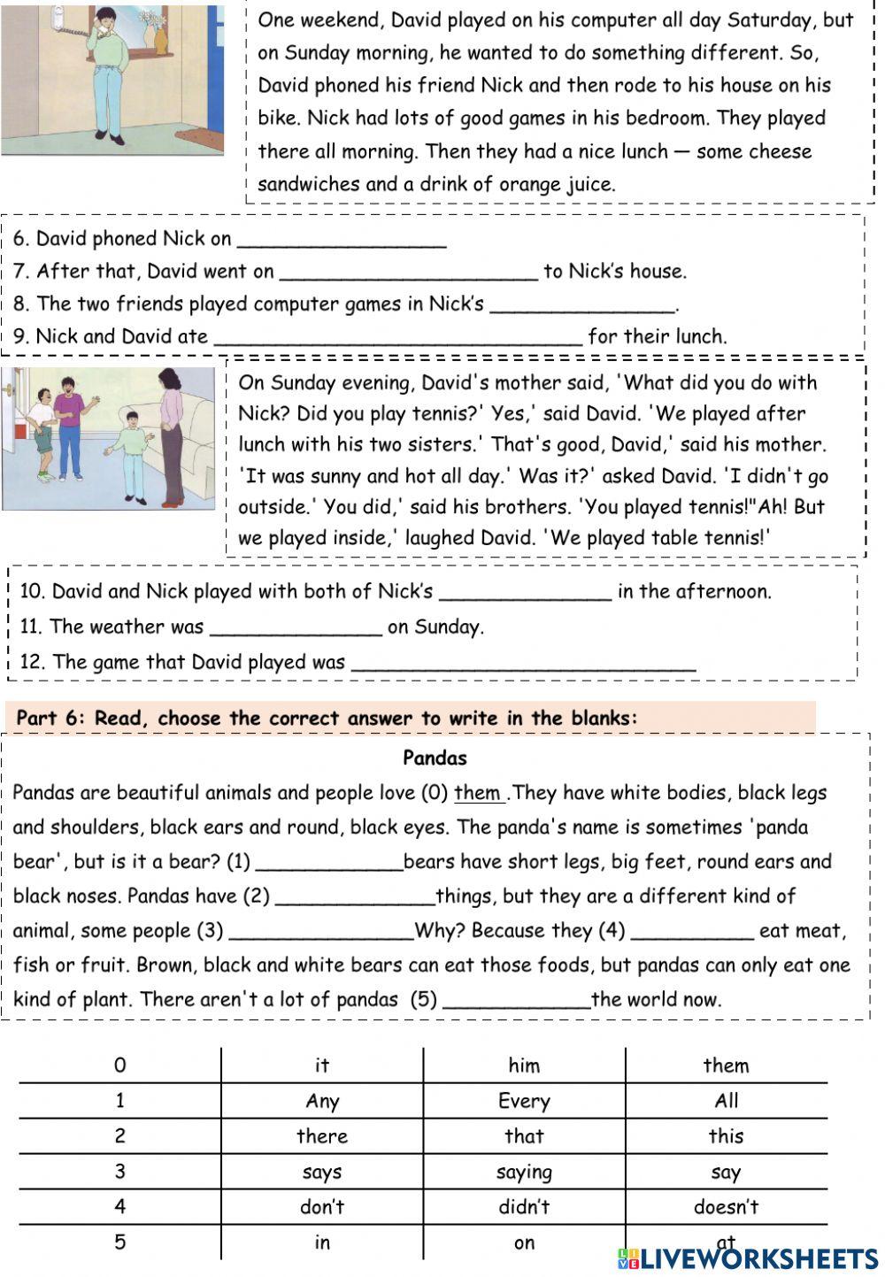 Mover Practice test No. 6