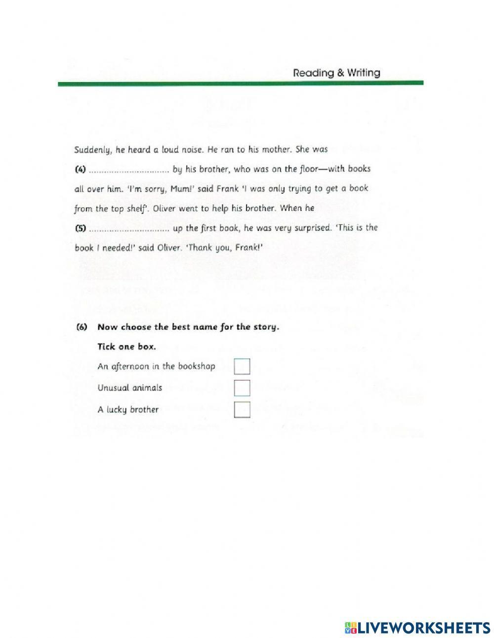 Flyers R&W Part 1-5 Skill Builder