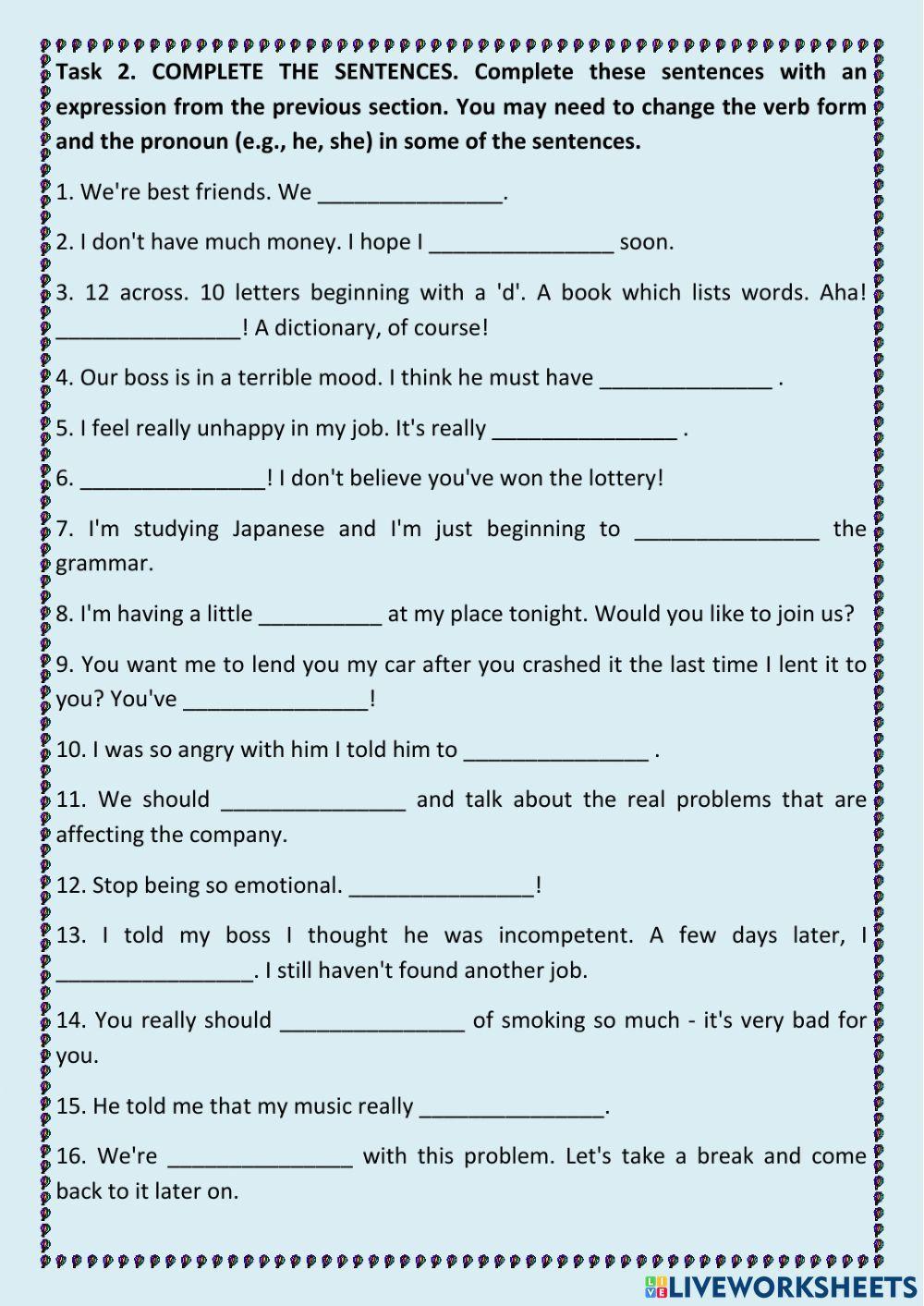 Collocations with get