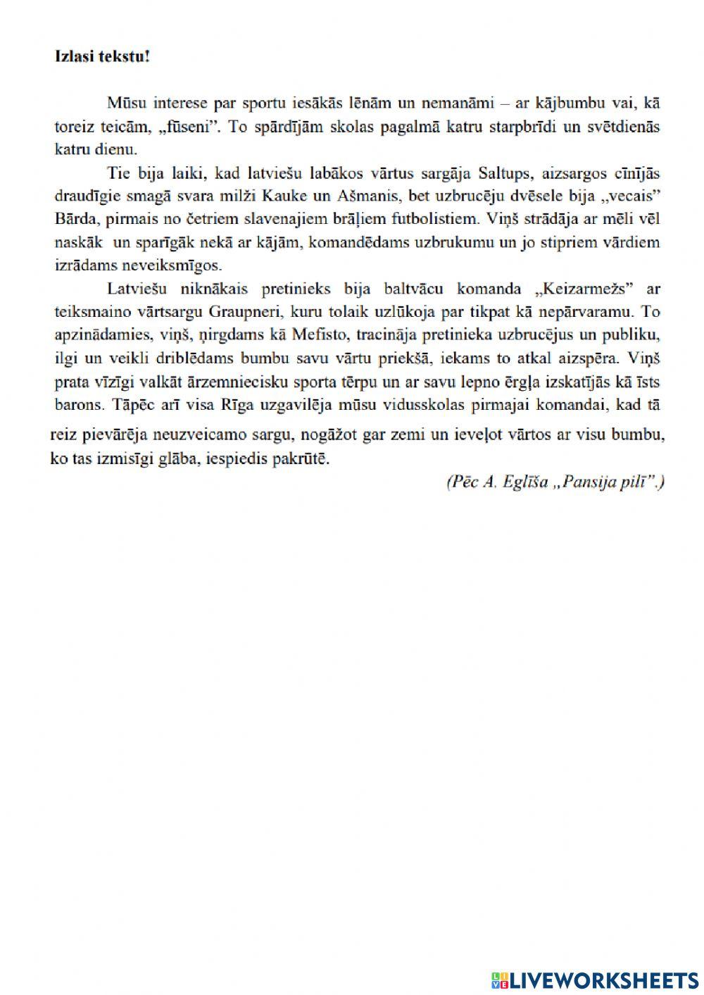 Gatavošanās CE latv.v. 9.kl. LAT2