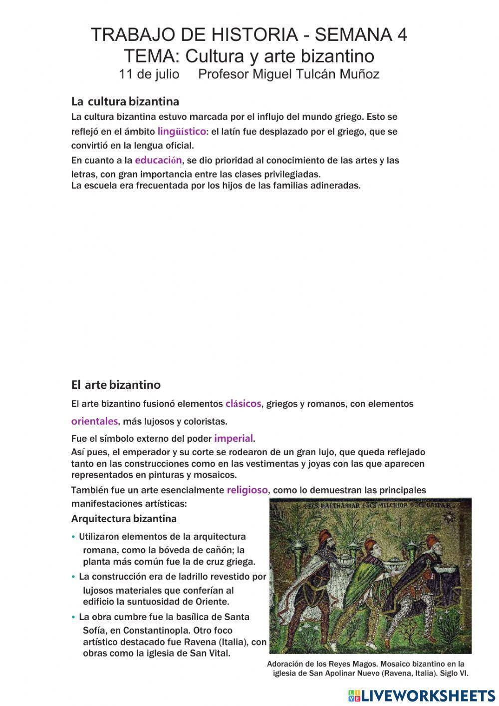 Cultura y arte bizantino