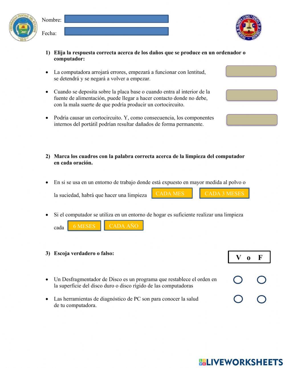 Mantenimiento de un Computador