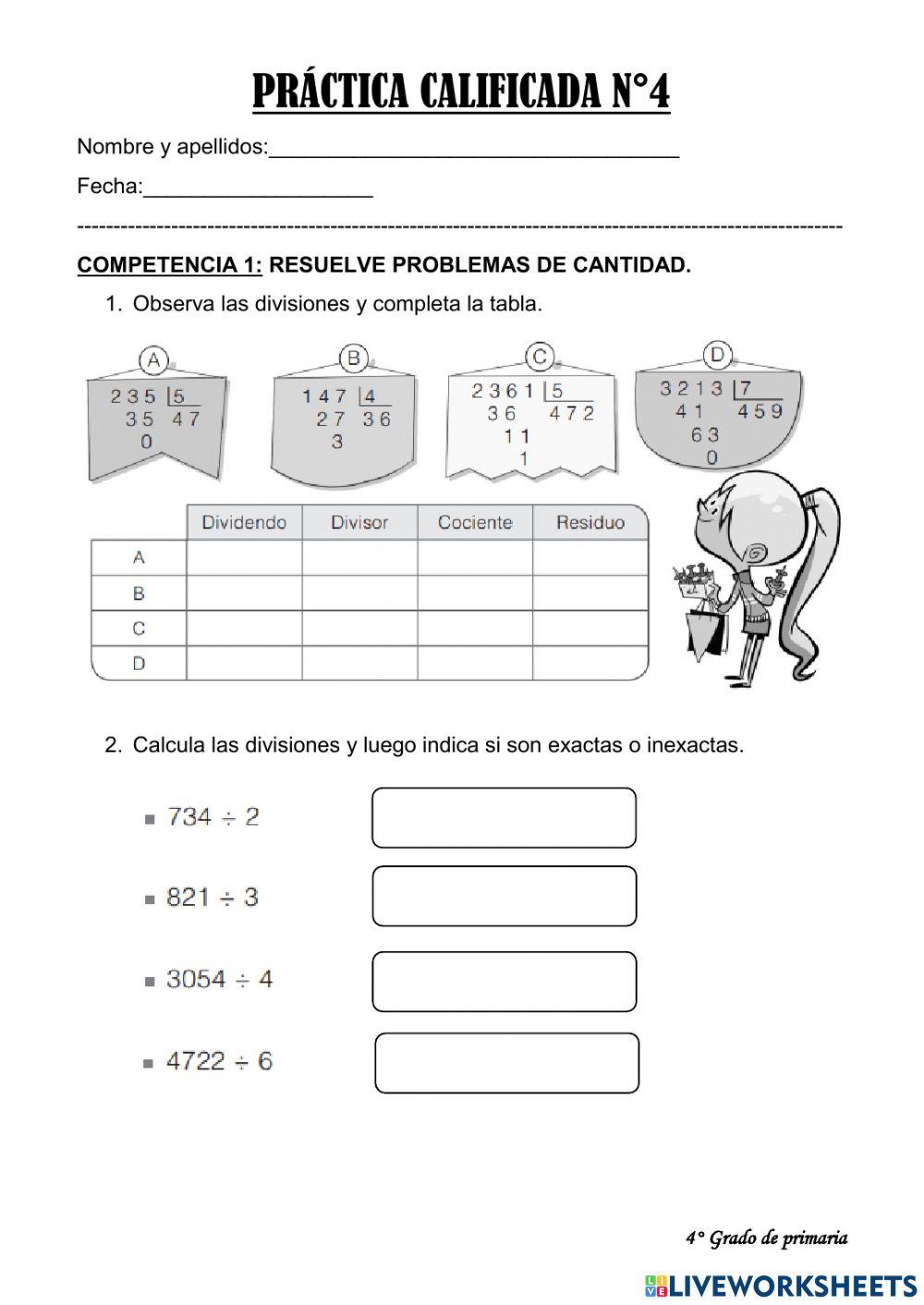 Práctica de divisiones