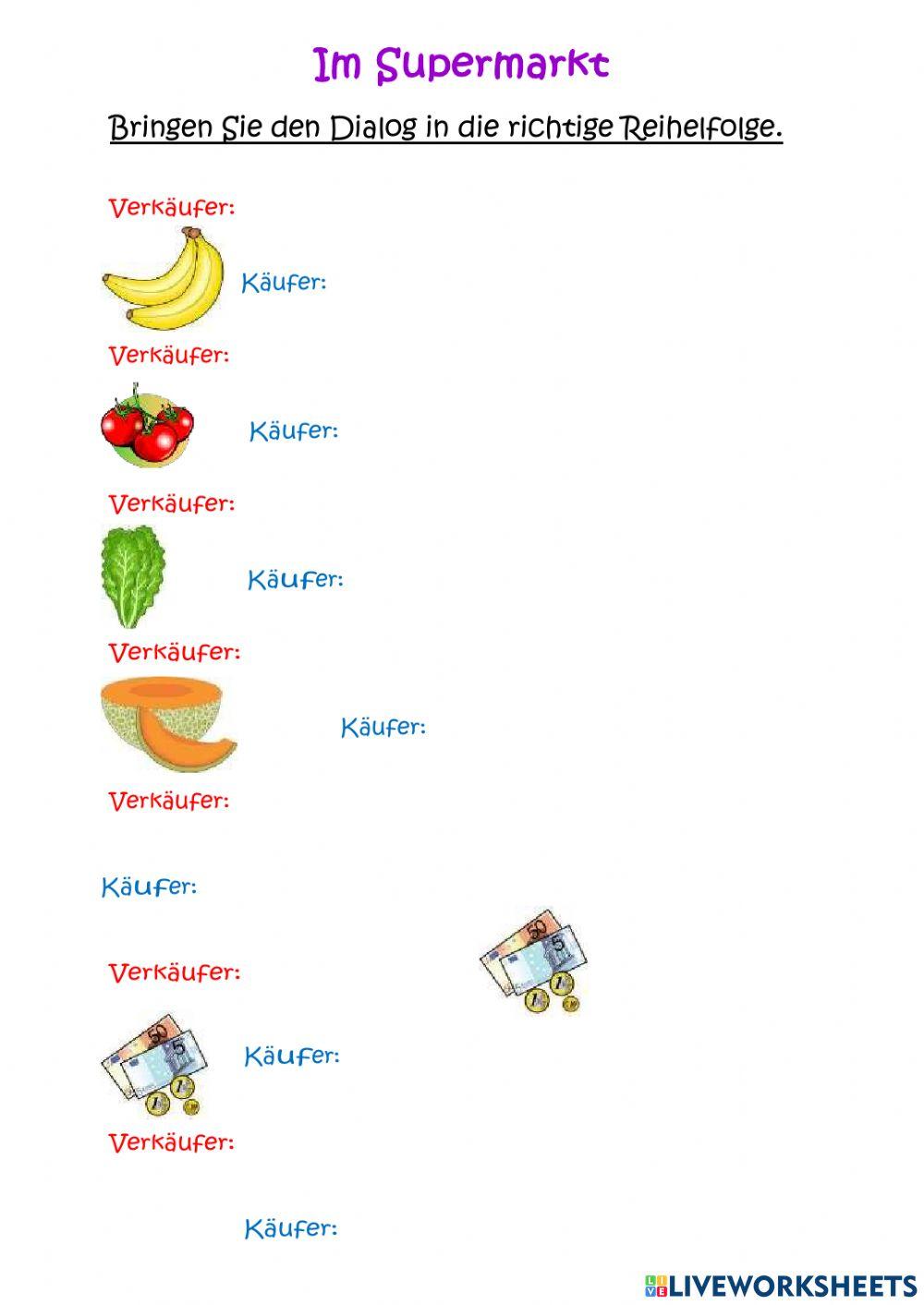 Dialog beim Einkaufen