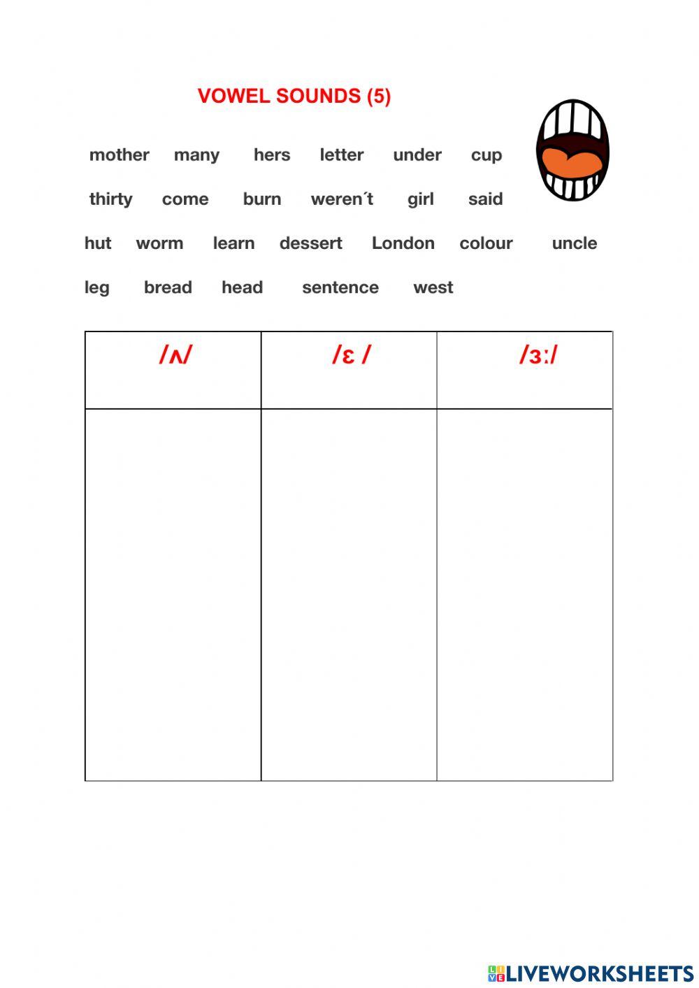 Phonetics vowel sounds 5-5